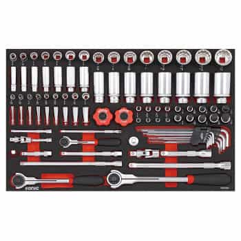 Sonic Socket Set 1/4", 3/8" & 1/2", 12-point 93 pcs