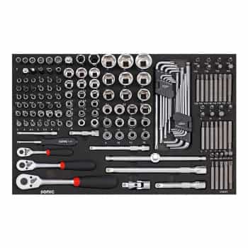 Sonic Socket Set 1/4", 3/8" & 1/2", 160 Piece