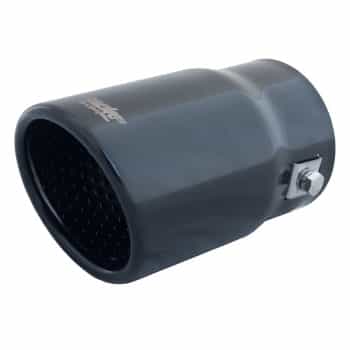 Simoni Racing Uitlaatsierstuk Oval / Skewed - Black - 76x80xL128mm - Mounting -> 68mm