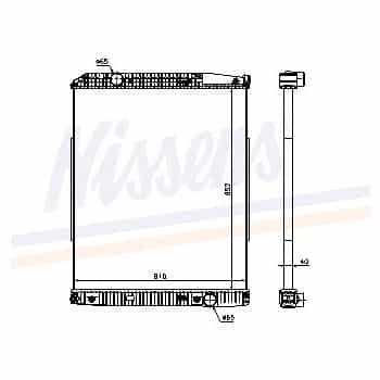 Radiator, engine cooling 626490 Nissens