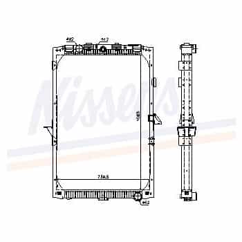 Radiator, engine cooling 61447 Nissens