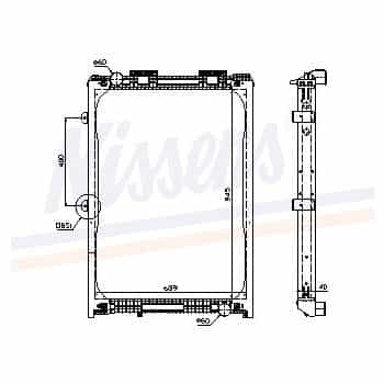 Radiator, engine cooling 62870A Nissens