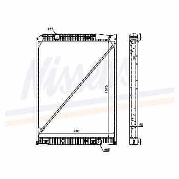 Radiator, engine cooling 62791A Nissens