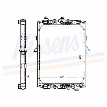 Radiator, engine cooling 61419A Nissens