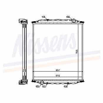 Radiator, engine cooling 628790 Nissens