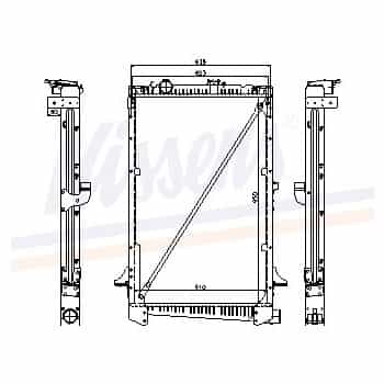 Radiator, engine cooling 61442A Nissens