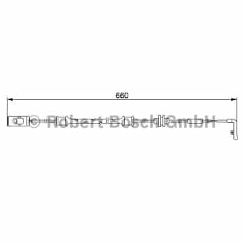 Warning Contact, brake pad wear 1 987 474 972 Bosch