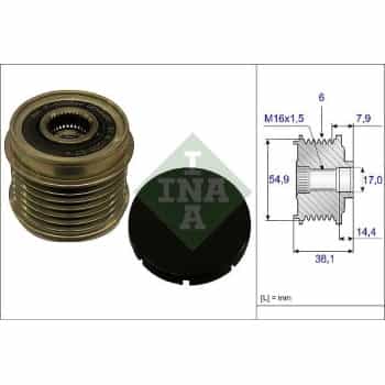 Alternator Freewheel Clutch 535017610 Ina