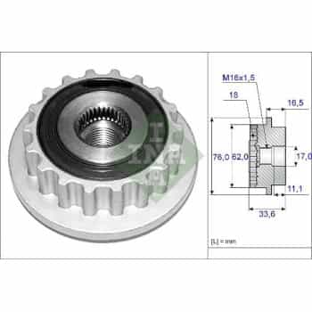 Alternator Freewheel Clutch 535011810 Ina