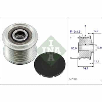Alternator Freewheel Clutch 535008310 Ina