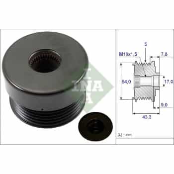 Alternator Freewheel Clutch 535017210 Ina