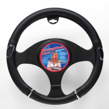 AutoStyle Steering Wheel Cover Black/Chrome