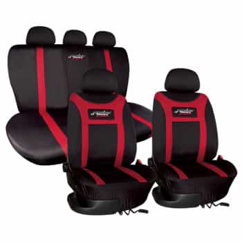 Simoni Racing Seat Coverset Type H - Black / Red - 12-pieces