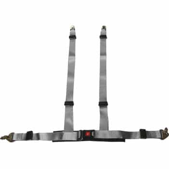 Racing Sport Belt 4-Point Silver + E-mark (2-inch)