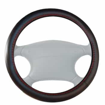 Simoni Racing Steering Wheel Cover Black/Red Artificial Leather