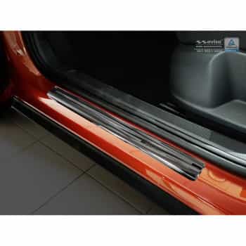 Black stainless steel door sills Volkswagen T-Roc 2017- - 'Sportline' - 4-piece