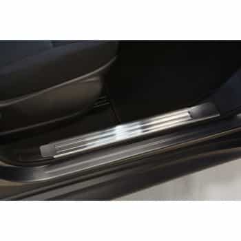 Stainless Steel Door Sills Nissan Juke 2010- - 'Lines' - 2-piece