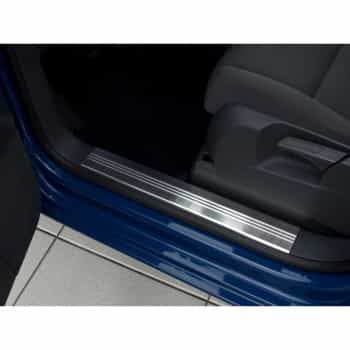 Stainless steel door sills Volkswagen Touran II 2010-2015 - 'Lines' - 4-piece
