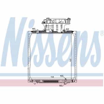 Radiator, engine cooling 62873 Nissens