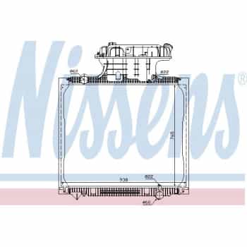Radiator, engine cooling 62875 Nissens