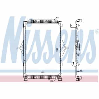 Radiator, engine cooling 63778A Nissens
