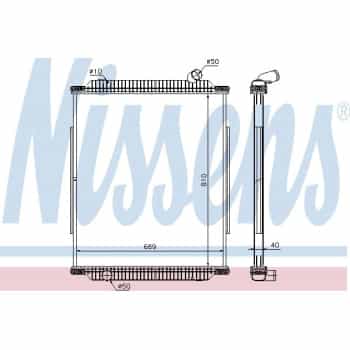 Radiator, engine cooling 672450 Nissens