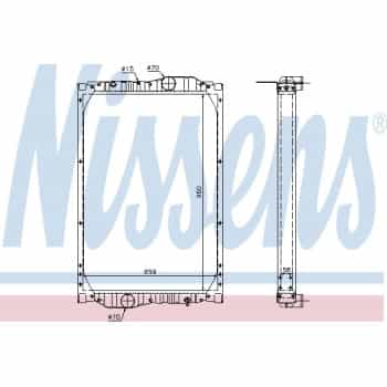 Radiator, engine cooling 69604A Nissens
