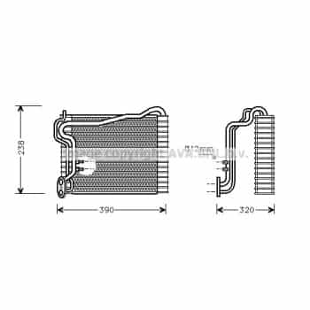 Evaporator, air conditioning