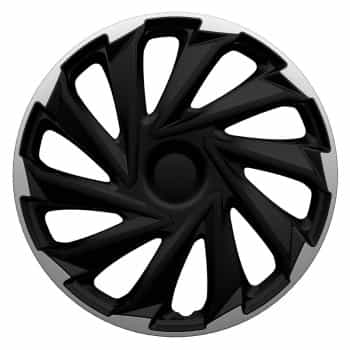 4-piece Hubcaps Misano 13-inch silver / black