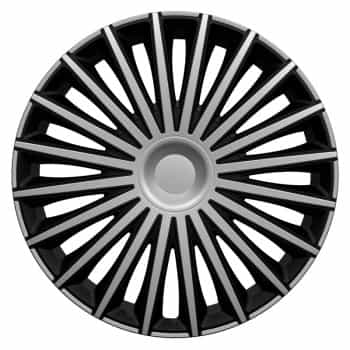 4-piece Hubcaps Dakota 15-inch silver / black
