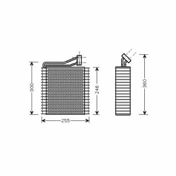 Evaporator, air conditioning
