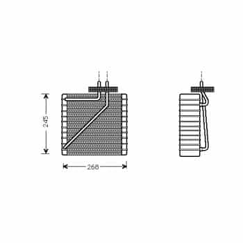 Evaporator, air conditioning