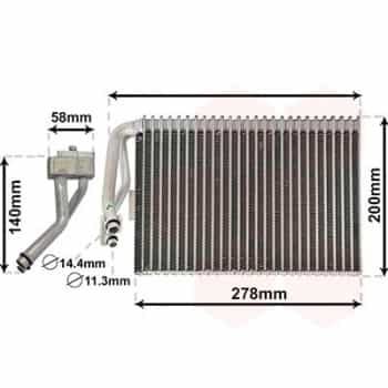Evaporator, air conditioning
