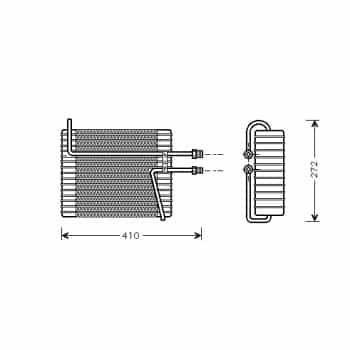 Evaporator, air conditioning