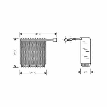 Evaporator, air conditioning