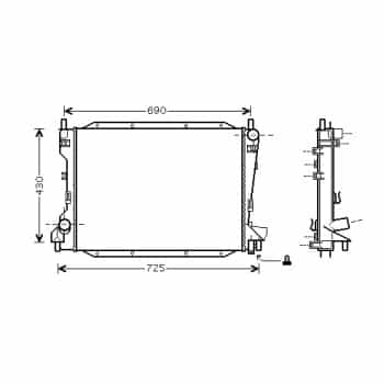 Radiator, engine cooling 77002035 International Radiators