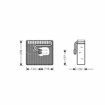 Evaporator, air conditioning