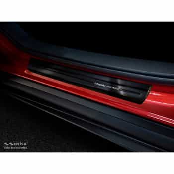 Black Stainless Steel Door Sill Mazda CX-30 2019-Â - Brushed Steel 'Special Edition'Â 4-piece