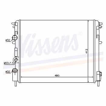 Radiator, engine cooling 63794 Nissens