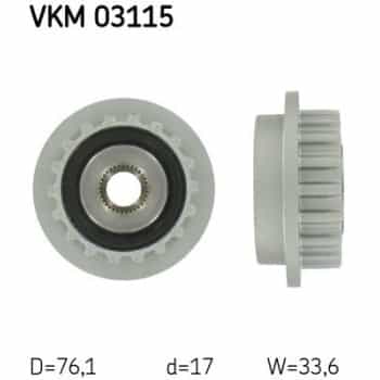 Alternator Freewheel Clutch VKM 03115 SKF