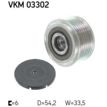 Alternator Freewheel Clutch VKM 03302 SKF