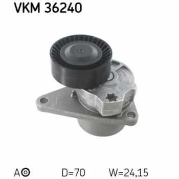 Tensioner Pulley, v-ribbed belt VKM 36240 SKF