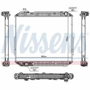 Radiator, engine cooling 671780 Nissens
