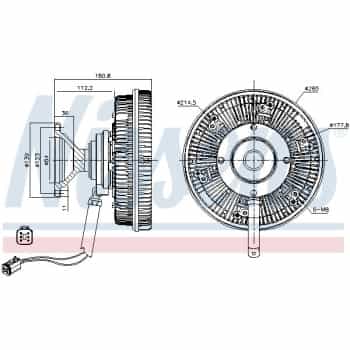 Clutch, radiator fan 86185 Nissens