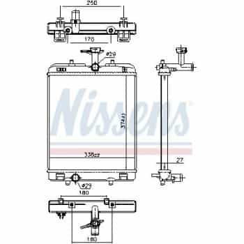 Radiator, engine cooling 606697 Nissens
