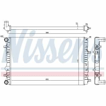 Radiator, engine cooling 65326 Nissens