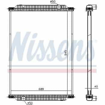 Radiator, engine cooling 671950 Nissens
