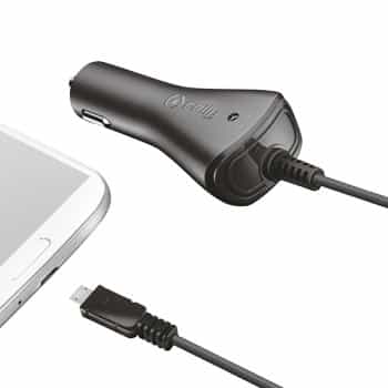 Celly Micro USB 1A Car Charger 1 meter
