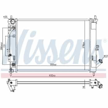 Radiator, engine cooling 606476 Nissens