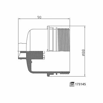 Cap, oil filter housing febi Plus